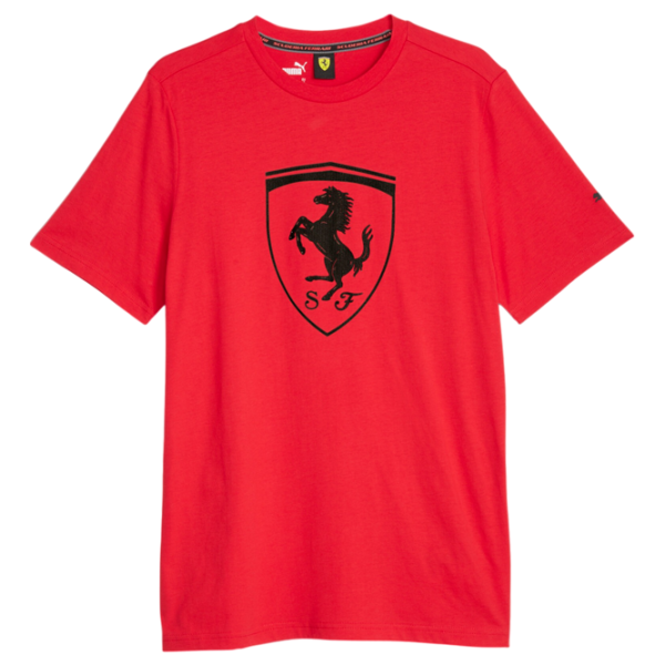 Tricou pentru bărbați Puma Ferrari Race Tonal Big Shield Tee 100% bumbac/ Red photo 1