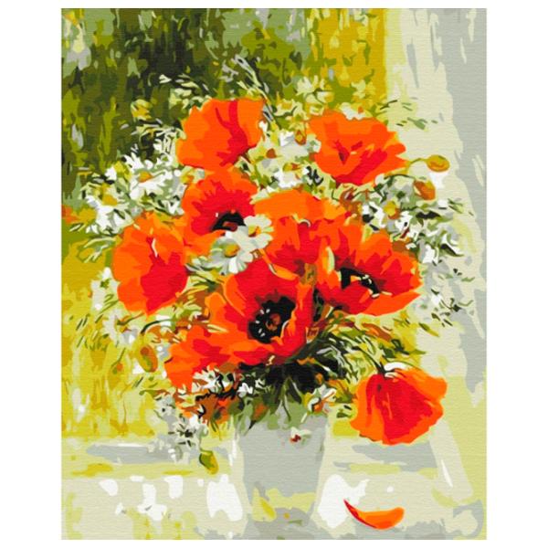Pictură pe numere BrushMe Buchet de câmp pictat în ulei 50 x 40 cm/ Verticală photo 1