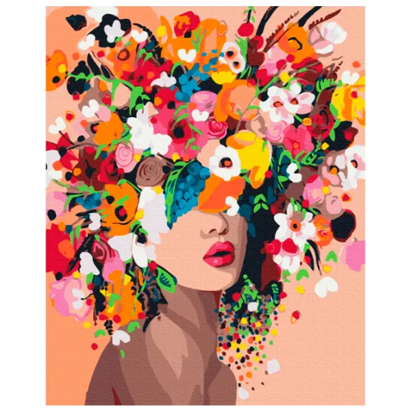 Pictură pe numere BrushMe Nimfa florilor 50 x 40 cm/ Verticală photo 1