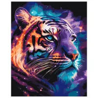 Картина по номерам BrushMe Космический тигр 50 x 40 см/ Вертикальная