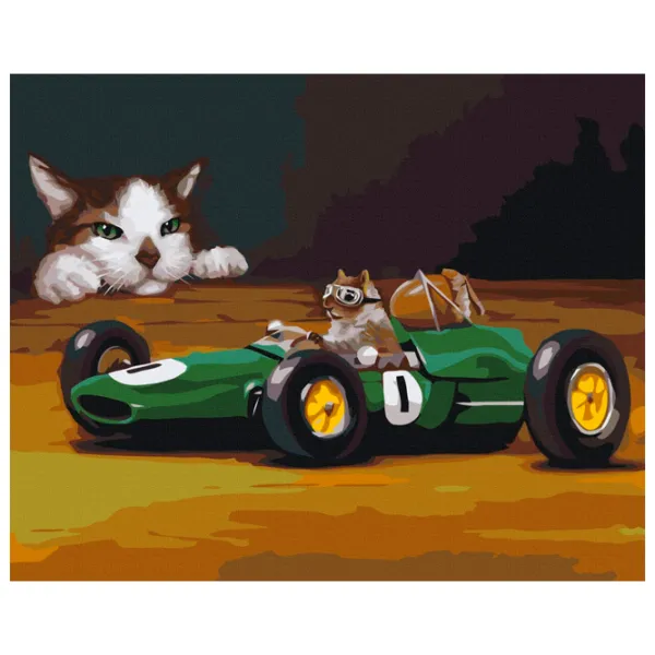 Картина по номерам BrushMe Безумное авто 50 x 40 см/ Горизонтальная photo 1 Картина по номерам BrushMe Безумное авто 50 x 40 см/ Горизонтальная photo 1