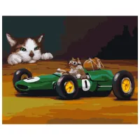 Картина по номерам BrushMe Безумное авто 50 x 40 см/ Горизонтальная