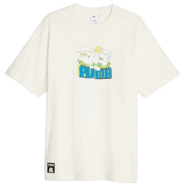 Tricou pentru bărbați Puma X Ripndip Graphic Tee 100% bumbac/ Warm White photo 1
