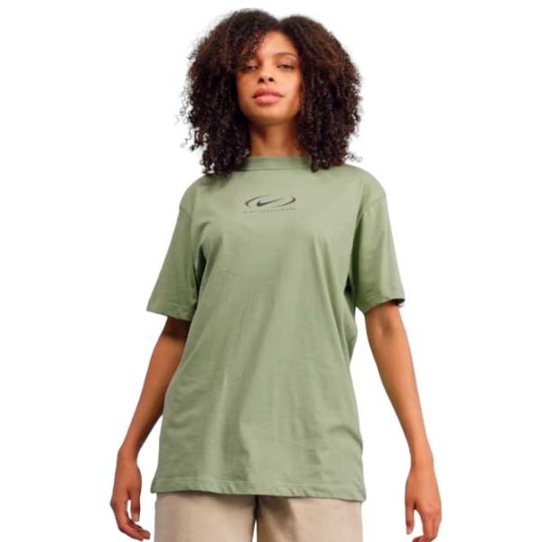 Tricou pentru femei Nike Nsw Tee Bf Prnt Swsh Bumbac/ Olive photo 1