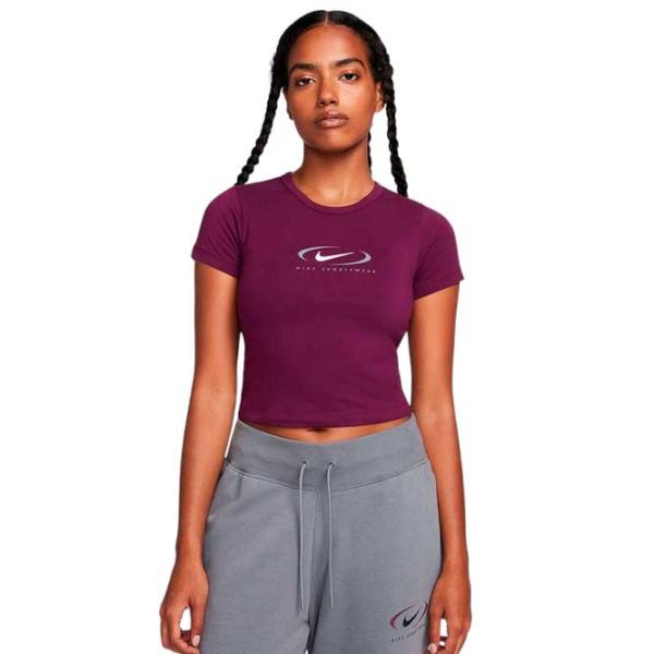 Tricou pentru femei Nike W Nsw Bby Tee Swsh 33% poliester/ Black photo 1 Tricou pentru femei Nike W Nsw Bby Tee Swsh 33% poliester/ Black photo 1