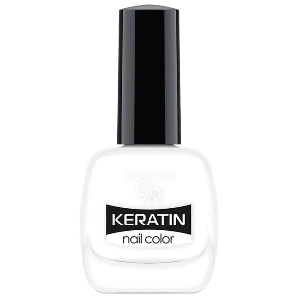 Lac de unghii Golden Rose Keratin Nail Color 10.5 ml/ White photo 1