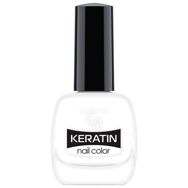 Lac de unghii Golden Rose Keratin Nail Color 10.5 ml/ White photo 1