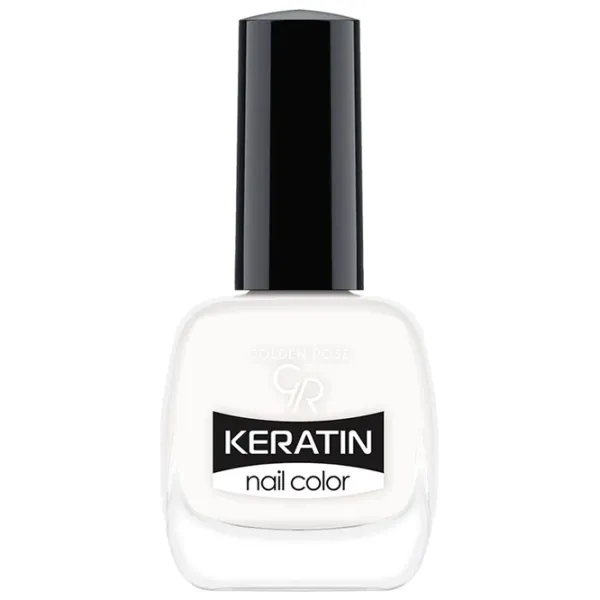 Lac de unghii Golden Rose Keratin Nail Color 10.5 ml/ White photo 1