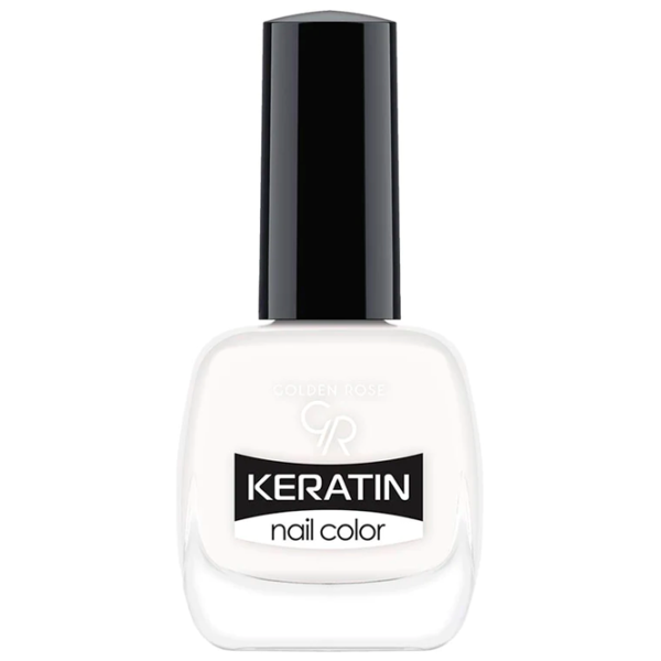 Lac de unghii Golden Rose Keratin Nail Color 10.5 ml/ White photo 1