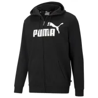 Hanorac pentru bărbați Puma Ess Big Logo Fz Hoodie Tr Black