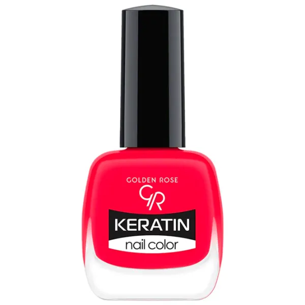 Lac de unghii Golden Rose Keratin Nail Color 10.5 ml/ Red photo 1