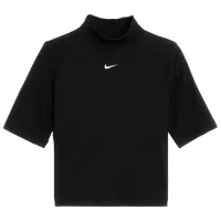 Футболка для женщин Nike W Nsw Essntl Rib Mock Ss Top 61% полиэстер/ Черный