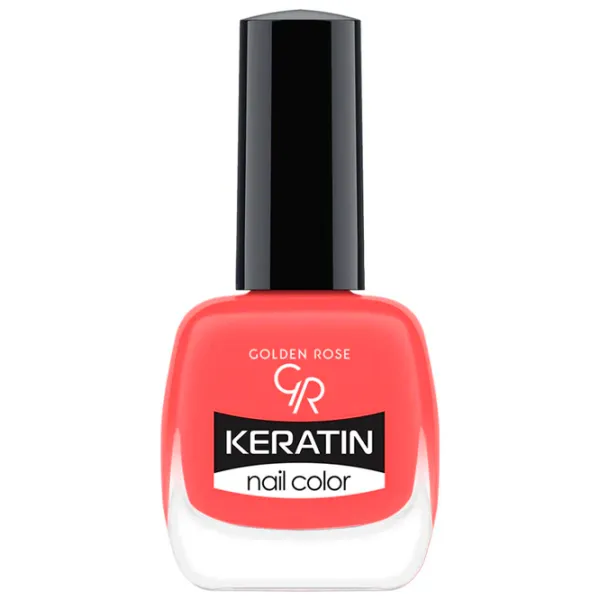 Лак для ногтей Golden Rose Keratin Nail Color 10.5 мл/ Красный photo 1