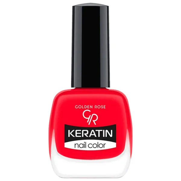 Lac de unghii Golden Rose Keratin Nail Color 10.5 ml/ Red photo 1
