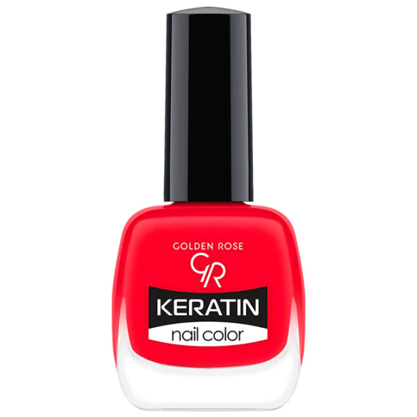 Lac de unghii Golden Rose Keratin Nail Color 10.5 ml/ Red photo 1