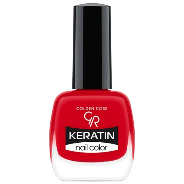 Лак для ногтей Golden Rose Keratin Nail Color 10.5 мл/ Красный photo 1