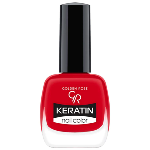 Лак для ногтей Golden Rose Keratin Nail Color 10.5 мл/ Красный photo 1