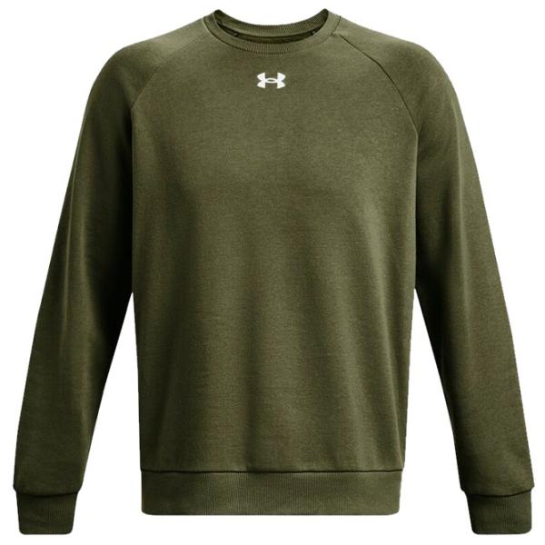 Hanorac pentru bărbați Under Armour UA Rival Fleece Crew-GRN Drept/ Green photo 1
