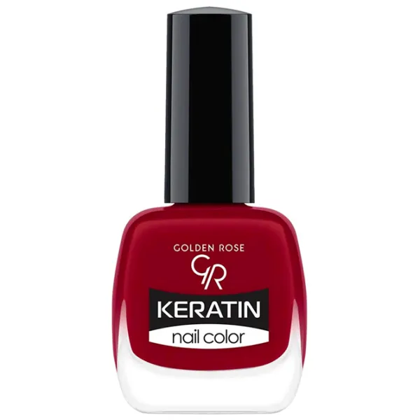 Lac de unghii Golden Rose Keratin Nail Color 10.5 ml/ Red photo 1