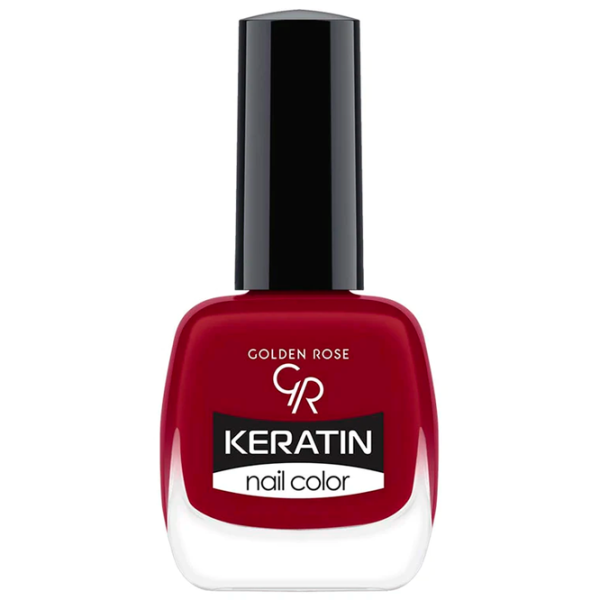 Lac de unghii Golden Rose Keratin Nail Color 10.5 ml/ Red photo 1