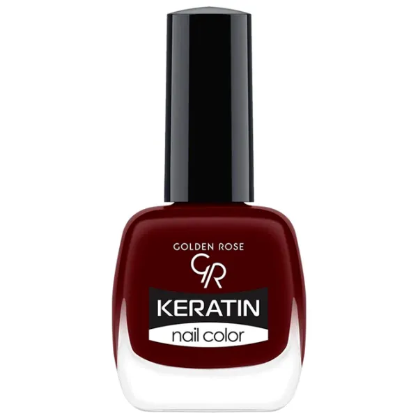 Lac de unghii Golden Rose Keratin Nail Color 10.5 ml/ Red photo 1