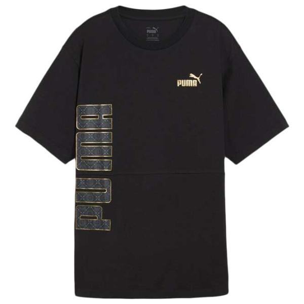 Футболка для женщин Puma Power Logo Love Colorblock Tee Хлопок/ Черный photo 1