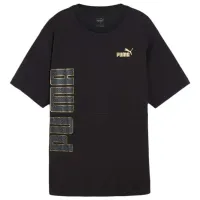 Футболка для женщин Puma Power Logo Love Colorblock Tee Хлопок/ Черный