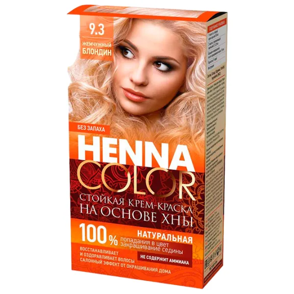 Краска для волос Henna Сolor 4670017927636 Код цвета: 9.3, 115 мл photo 1 Краска для волос Henna Сolor 4670017927636 Код цвета: 9.3, 115 мл photo 1