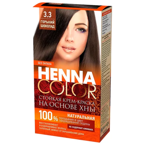 Краска для волос Henna Сolor 4670017927551 Код цвета: 3.3, 115 мл photo 1 Краска для волос Henna Сolor 4670017927551 Код цвета: 3.3, 115 мл photo 1