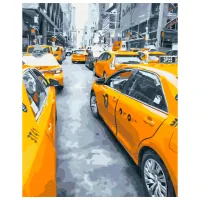 Картина по номерам BrushMe Нью-Йоркское такси 50 x 40 см/ Вертикальная