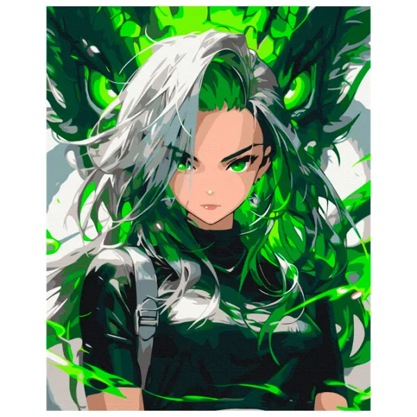 Pictură pe numere BrushMe Sufletul dragonului 50 x 40 cm/ Verticală photo 1