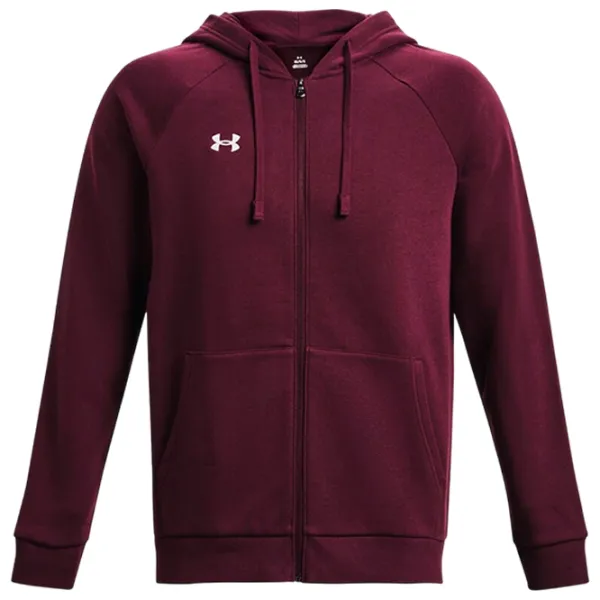 Hanorac pentru bărbați Under Armour UA Rival Fleece FZ Hoodie-MRN Drept/ Red photo 1