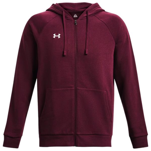 Hanorac pentru bărbați Under Armour UA Rival Fleece FZ Hoodie-MRN Drept/ Red photo 1