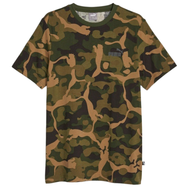 Tricou pentru bărbați Puma Ess+ Camo Aop Tee 100% bumbac/ Darkolivegreen photo 1