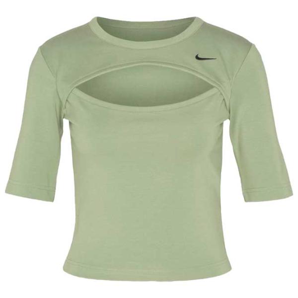 Tricou pentru femei Nike W Nsw Essntl Hlslv Top Cutout 5% spandex/ elastan/ Green photo 1