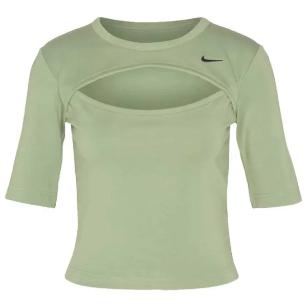 Tricou pentru femei Nike W Nsw Essntl Hlslv Top Cutout 5% spandex/ elastan/ Green photo 1