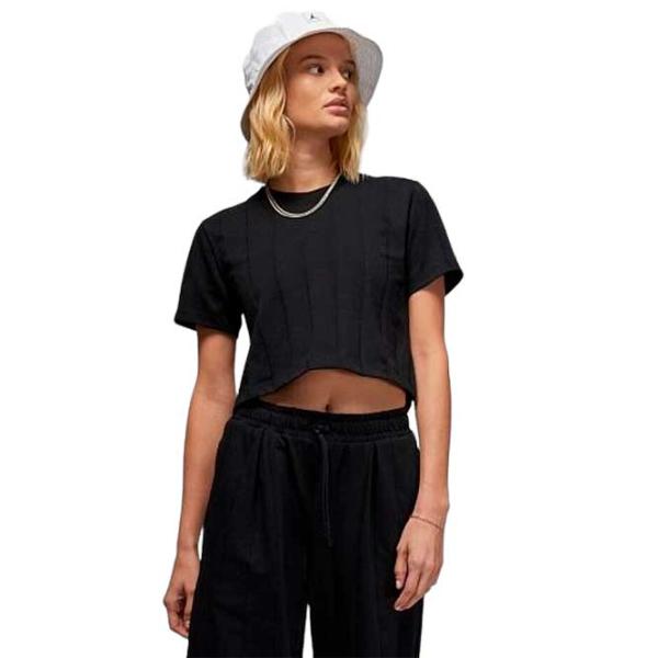 Футболка для женщин Nike Jordan Knit Top 37% полиэстер/ Черный photo 1