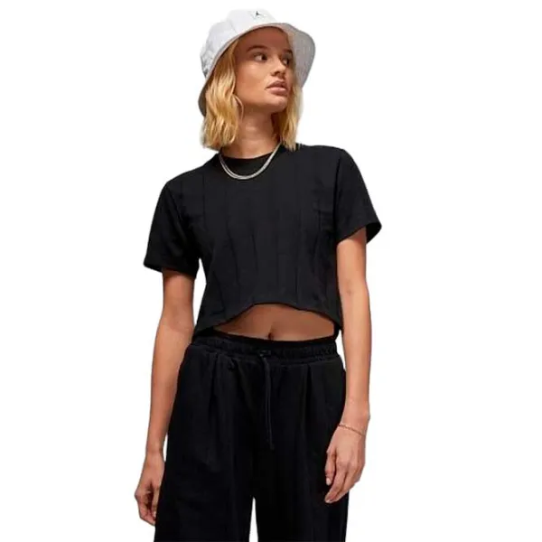 Футболка для женщин Nike Jordan Knit Top 37% полиэстер/ Черный photo 1