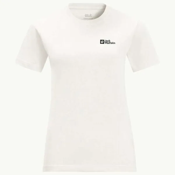 Tricou pentru femei Jack Wolfskin Essential T W Bumbac/ White photo 1 Tricou pentru femei Jack Wolfskin Essential T W Bumbac/ White photo 1
