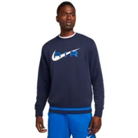 Hanorac pentru bărbați Nike M Nsw Sw Air Crew Flc Bb Drept/ Blue
