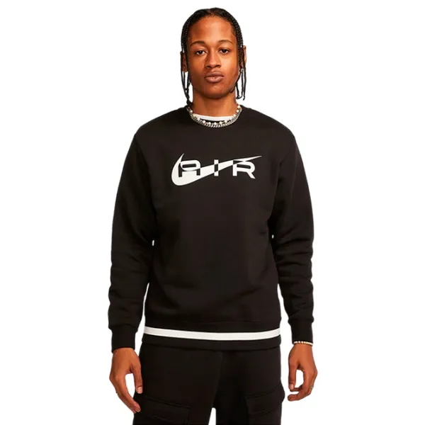 Толстовка для мужчин Nike M Nsw Sw Air Crew Flc Bb Прямой/ Черный photo 1
