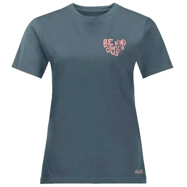 Tricou pentru femei Jack Wolfskin Nature T W Bumbac/ Blue photo 1 Tricou pentru femei Jack Wolfskin Nature T W Bumbac/ Blue photo 1