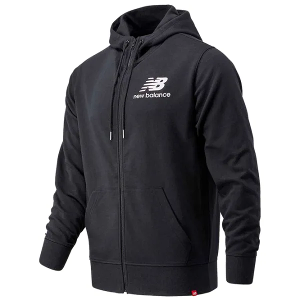 Hanorac pentru bărbați New Balance Essentials Stacked Full Zip Hoodie Drept/ Black photo 1 Hanorac pentru bărbați New Balance Essentials Stacked Full Zip Hoodie Drept/ Black photo 1