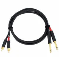 Аудио кабель Cordial CFU 1.5 PC ПВХ/ Черный