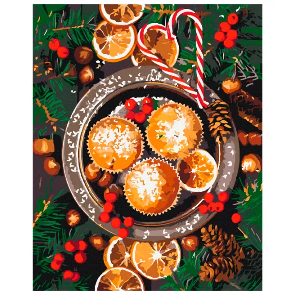 Картина по номерам BrushMe Рождественские вкусности 50 x 40 см/ Вертикальная photo 1