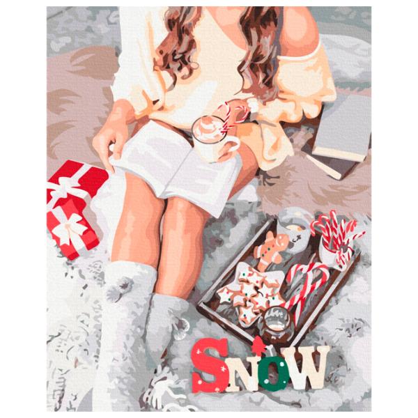 Pictură pe numere BrushMe Dispoziție de iarnă 50 x 40 cm/ Verticală photo 1