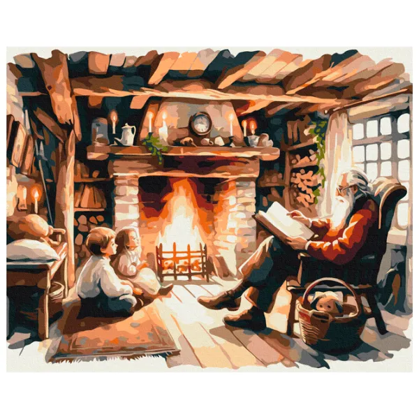 Pictură pe numere BrushMe Povestea de Anul Nou 50 x 40 cm/ Orizontală photo 1