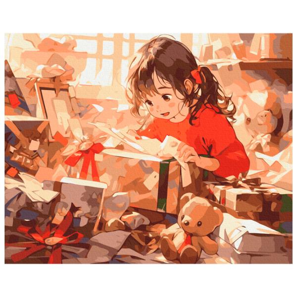 Картина по номерам BrushMe Подарки на Рождество 50 x 40 см/ Горизонтальная photo 1