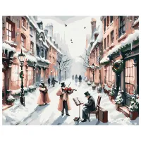 Картина по номерам BrushMe Рождественская мелодия 50 x 40 см/ Горизонтальная