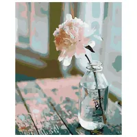 Картина по номерам BrushMe Утонченный пион 50 x 40 см/ Вертикальная